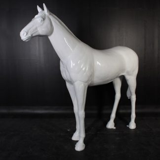 HORSE, White Lifesize Fibre Glass